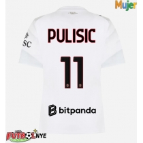 Camiseta AC Milan Christian Pulisic #11 Visitante Equipación para mujer 2026-27 manga corta
